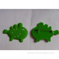promotion gift green cute fish shape soft pvc pin badge